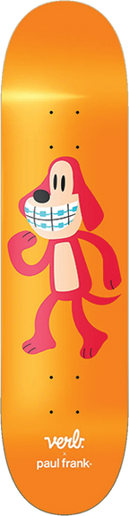 VERB PAUL FRANK BOB THE BRACES DOG SKATEBOARD DECK 8.0