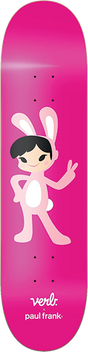 VERB PAUL FRANK BUNNY GIRL SKATEBOARD DECK 7.75
