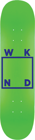 WKND LOGO LOGO MINI SKATEBOARD DECK-7.25 NEON GREEN