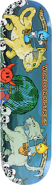 WORLD INDUSTRIES CATS JOUSTING SKATEBOARD DECK-8.25