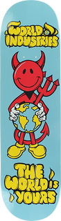 WORLD INDUSTRIES DEVIL MAN THE WORLD IS YOURS SKATEBOARD DECK-8.38