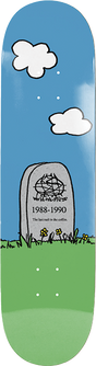 WORLD INDUSTRIES SKATEBOARDING IS DEAD SKATEBOARD DECK-10.0 BLU/GRN EX7