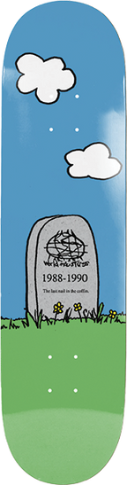 WORLD INDUSTRIES SKATEBOARDING IS DEAD SKATEBOARD DECK-8.0 BLU/GRN EX7