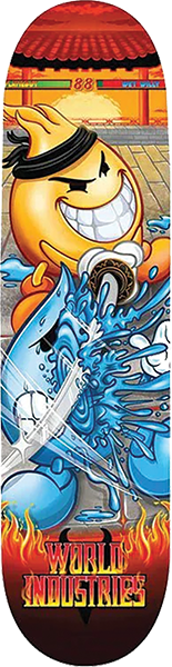 WORLD INDUSTRIES WORLD KOMBAT SKATEBOARD DECK-8.25