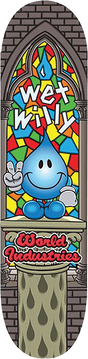 WORLD INDUSTRIES WET WILLY STAINED GLASS SKATEBOARD DECK 8.25 w/ grip