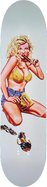 WORLD INDUSTRIES CAMPBELL FUDGESICLE SKATEBOARD DECK-7.7 WHT EX7