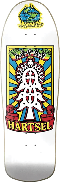 WORLD INDUSTRIES HARTSEL YOUT MODEL SKATEBOARD DECK-9.43 WHITE