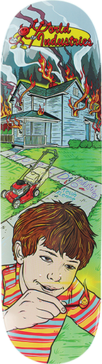 WORLD INDUSTRIES KLEMME HOUSE FIRE SKATEBOARD DECK 7.75