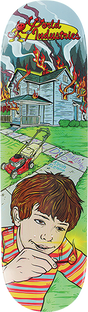 WORLD INDUSTRIES KLEMME HOUSE FIRE SKATEBOARD DECK 7.75