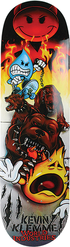 WORLD INDUSTRIES KLEMME PITBULL SKATEBOARD DECK-8.3