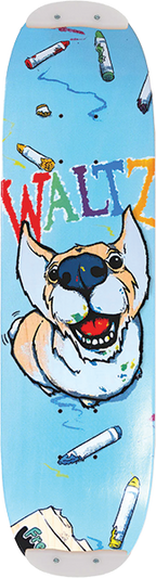 WALTZ CRAYON CORGI SKATEBOARD DECK-7.75X29.5 NAT W/SKID PLATES