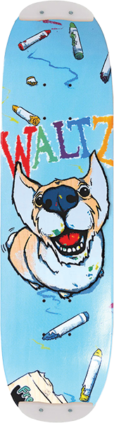 WALTZ CRAYON CORGI SKATEBOARD DECK-7.75X29.5 NAT W/SKID PLATES