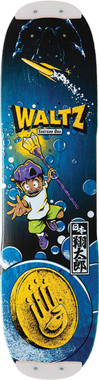WALTZ S. OBA PRO SKATEBOARD DECK-7.4X28.7 BLU W/SKID PLATES