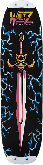 WALTZ ETHAN YOUNG SWORD SKATEBOARD DECK7.3X28.3 W/SKID PLATES