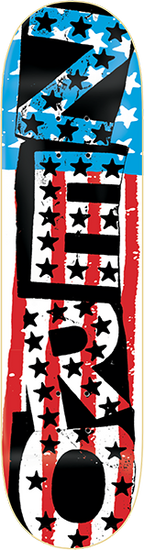 ZERO AMERICAN PUNK DECK-8.25 WHT/RED/BLU w/ grip