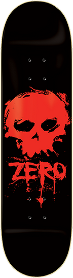 ZERO BLOOD SKULL SKATEBOARD DECK-8.25 BLK/RED