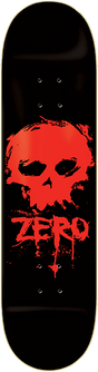 ZERO BLOOD SKULL SKATEBOARD DECK-8.25 BLK/RED
