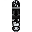 ZERO BOLD SKATEBOARD DECK-7.25 BLACK/WHT