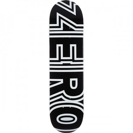 ZERO BOLD SKATEBOARD DECK-7.25 BLACK/WHT