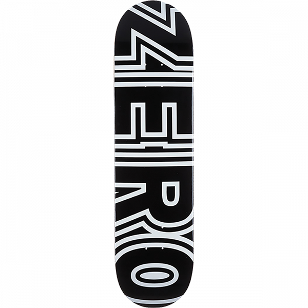 ZERO BOLD SKATEBOARD DECK-7.25 BLACK/WHT