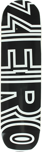 ZERO BOLD SKATEBOARD DECK-7.5 BLACK/WHT