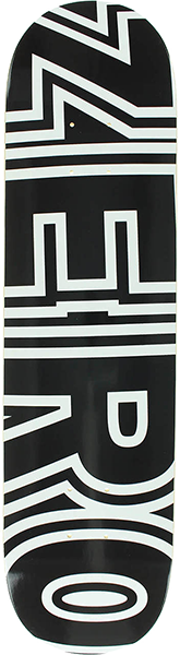 ZERO BOLD SKATEBOARD DECK-7.5 BLACK/WHT