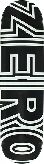 ZERO BOLD SKATEBOARD DECK-8.0 BLACK/WHT