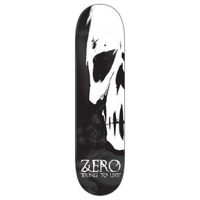 ZERO DYING TO LIVE 30YR SKATEBOARD DECK-8.5 BLK/WHT