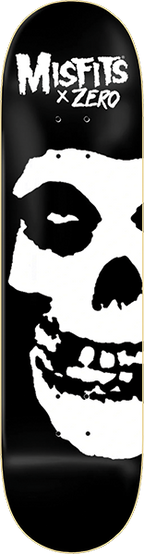 ZERO MISFITS FIEND SKULL SKATEBOARD DECK-8.3 BLK/WHT