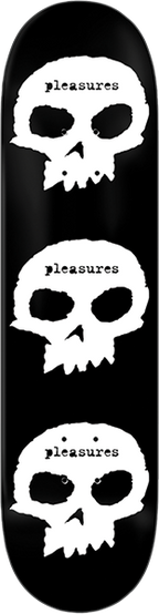 ZERO PLEASURES SKULLS SKATEBOARD DECK-8.5