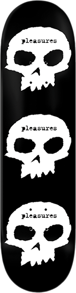 ZERO PLEASURES SKULLS SKATEBOARD DECK-8.5