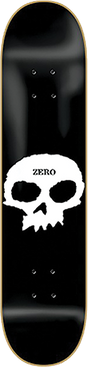 ZERO SINGLE SKULL SKATEBOARD DECK-7.87 BLK/WHT