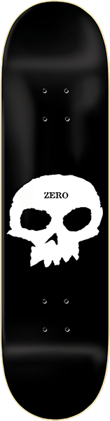 ZERO SINGLE SKULL SKATEBOARD DECK-8.62 BLK/WHT