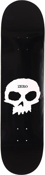 ZERO SINGLE SKULL SKATEBOARD DECK-9.0 BLK/WHT