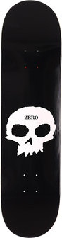 ZERO SINGLE SKULL SKATEBOARD DECK-9.0 BLK/WHT