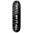 ZERO THRILL OF IT ALL 30YR SKATEBOARD DECK-8.5 BLK/WHT