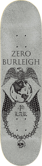 ZERO BURLEIGH ALWAYS FAITHFUL SKATEBOARD DECK-8.25 SILVER