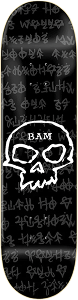 ZERO BAM 3 STIGOI SKULL SKATEBOARD DECK 8.5
