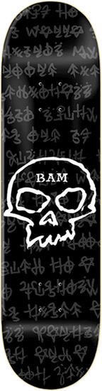 ZERO BAM 3 STIGOI SKULL SKATEBOARD DECK 8.5