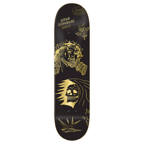 ZERO SHECKLER SUFFER SKATEBOARD DECK-8.5 GOLD FOIL
