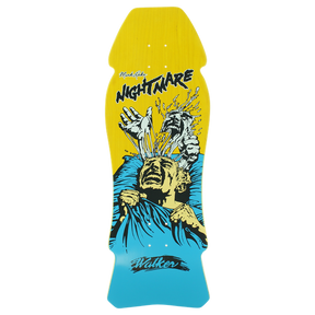 WALKER LAKE NIGHTMARE REISSUE SKATEBOARD DECK 10.25x30.25 YEL