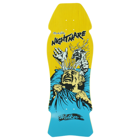 WALKER LAKE NIGHTMARE REISSUE SKATEBOARD DECK 10.25x30.25 YEL