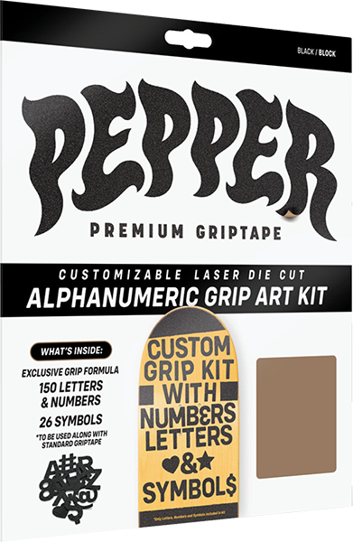PEPPER CUSTOM GRIP KIT DIE-CUT PIECES ALPHANUMERIC