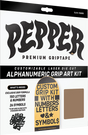 PEPPER CUSTOM GRIP KIT DIE-CUT PIECES ALPHANUMERIC