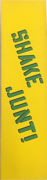 SHAKE JUNT SINGLE SKATE GRIP SHEET SPRAYED YEL/GRN GRIP 9"x33"