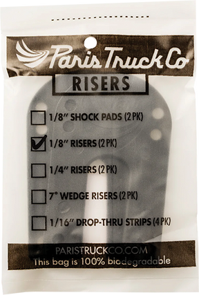 PARIS TRUCKS RISER HARD PAD BLACK 1/8"  (set of 2)