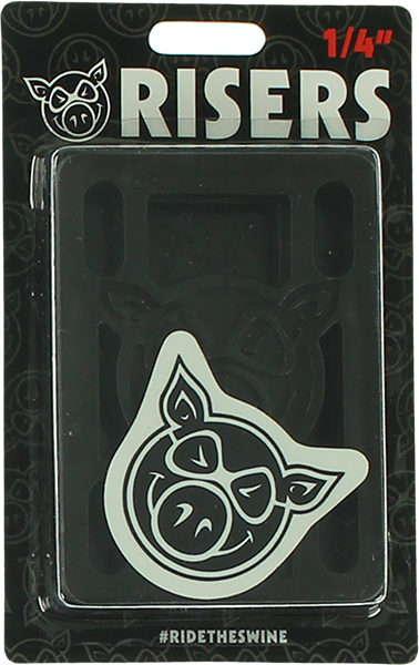 PIG 1/4" RISERS BLACK (Set of 2)
