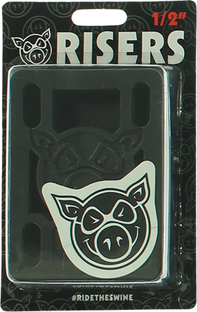 PIG 1/2" RISERS BLACK (Set of 2)