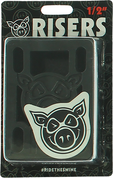 PIG 1/2" RISERS BLACK (Set of 2)