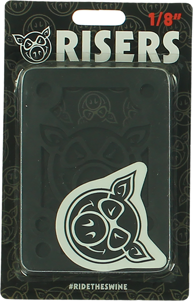 PIG PILES 1/8" HARD RISERS BLACK (Set of 2)